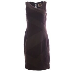 NUE by Shani Body built in shapewear Sheath‎ Dress Brown Size 6 Sleeveless